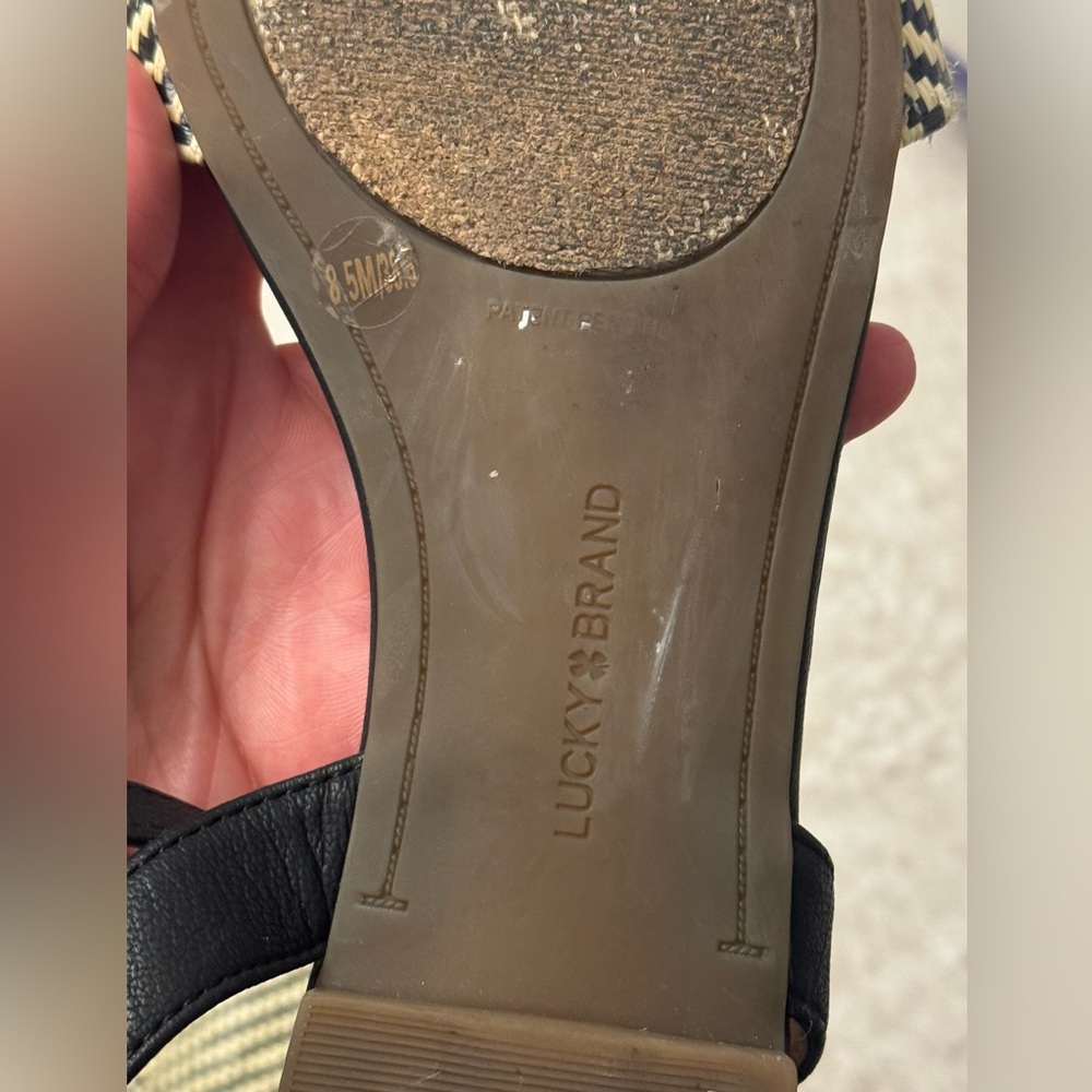 Lucky Brand -- Black/Tan Woven Women's Flats Size 8.5 - Picture 9 of 10